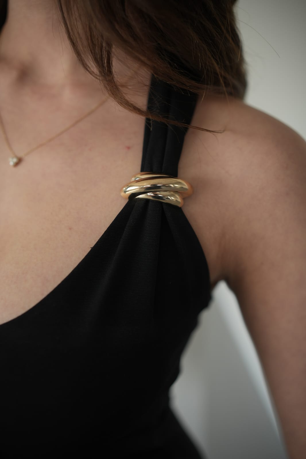 SİYAH TOKALI SANDY ELBİSE ek resim